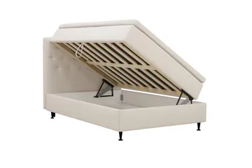 Hilton Plus Komplett Sängpaket med Förvaring 120x200 cm - Ljusbeige - Möbler - Säng - Kontinentalsäng
