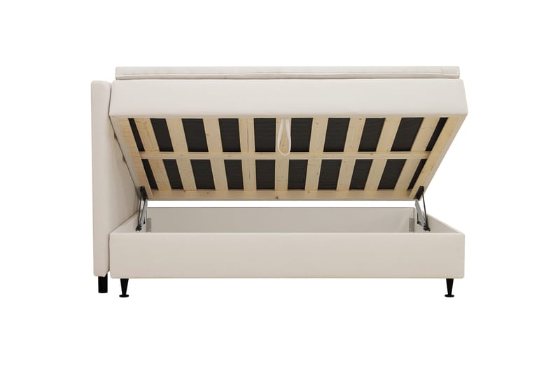 Hilton Plus Komplett Sängpaket med Förvaring 140x200 cm - Ljusbeige - Möbler - Säng - Kontinentalsäng