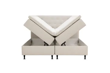 Hilton Plus Komplett Sängpaket med Förvaring 180x200 cm - Ljusbeige - Möbler - Säng - Kontinentalsäng