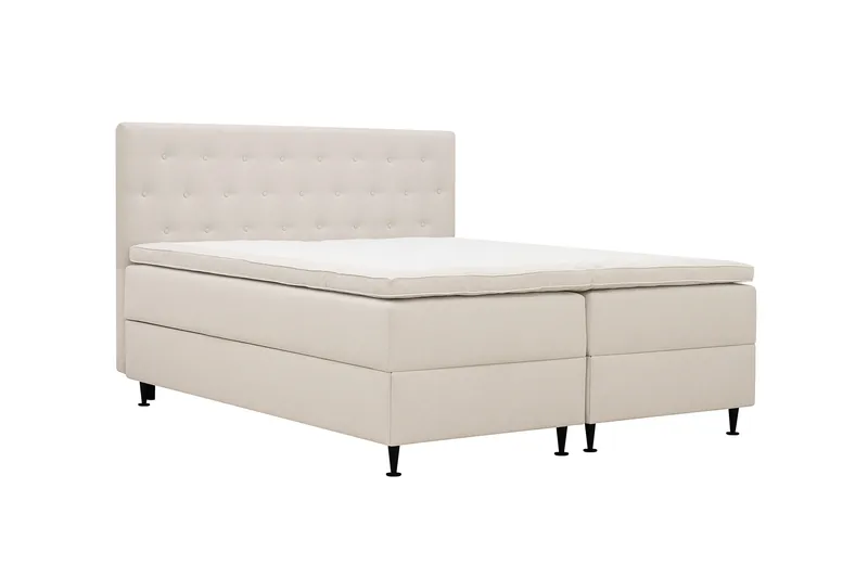 Hilton Plus Komplett Sängpaket med Förvaring 160x200 cm - Ljusbeige - Möbler - Säng - Kontinentalsäng