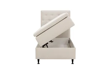 Hilton Plus Komplett Sängpaket med Förvaring 90x200 cm - Ljusbeige - Möbler - Säng - Kontinentalsäng