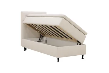 Hilton Plus Komplett Sängpaket med Förvaring 90x200 cm - Ljusbeige - Möbler - Säng - Kontinentalsäng