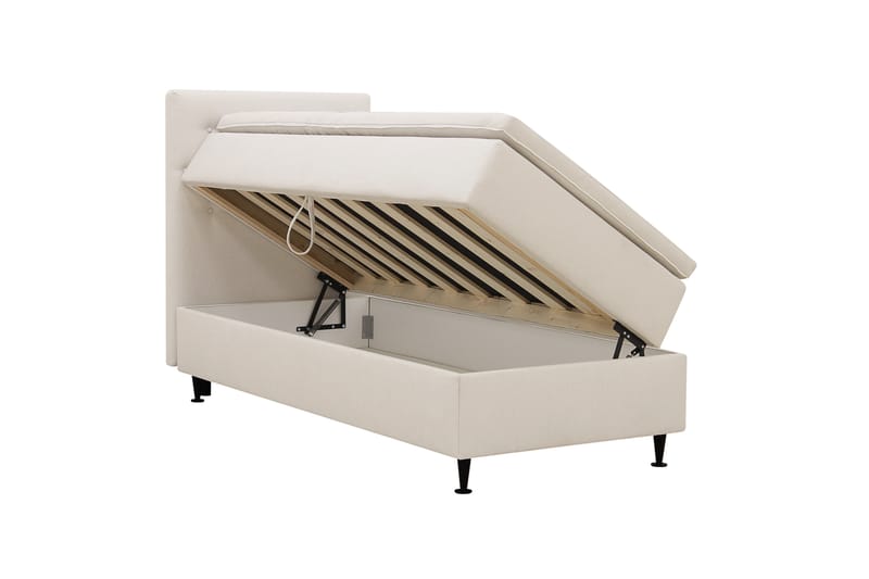 Hilton Plus Komplett Sängpaket med Förvaring 90x200 cm - Ljusbeige - Möbler - Säng - Kontinentalsäng