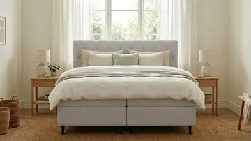 Hilton Plus Komplett Sängpaket med Förvaring 160x200 cm - Grå - Möbler - Säng - Säng med förvaring