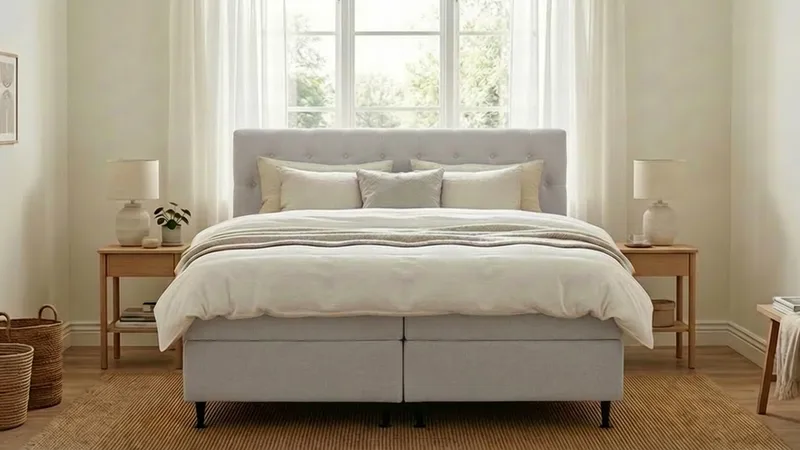 Hilton Plus Komplett Sängpaket med Förvaring 160x200 cm - Grå - Möbler - Säng - Säng med förvaring