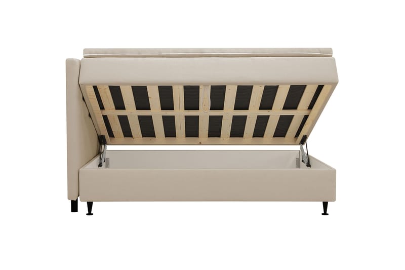 Hilton Plus Komplett Sängpaket med Förvaring 120x200 cm - Beige - Möbler - Säng - Enkelsäng