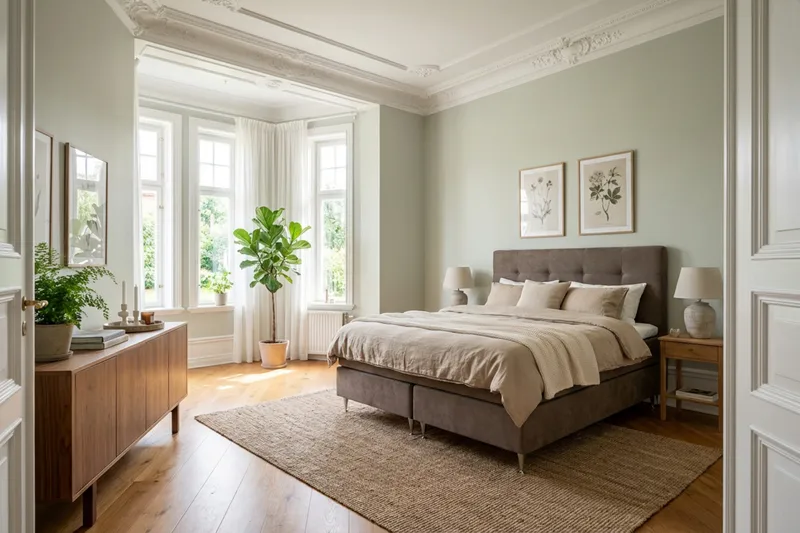 Hilton Premium Komplett Sängpaket 180x200 cm Kontinentalsäng med Sänggavel - Brun Tyg - Möbler - Säng - Kontinentalsäng