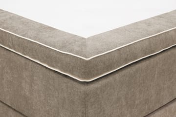 Hilton Premium Komplett Sängpaket 160x200 cm Kontinentalsäng med Sänggavel - Ljusbrun Tyg - Möbler - Säng - Kontinentalsäng