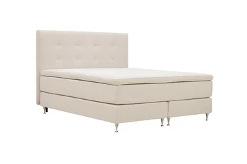 Hilton Premium Komplett Sängpaket 180x200 cm Kontinentalsäng med Sänggavel - Ljusbeige Tyg - Möbler - Säng - Kontinentalsäng