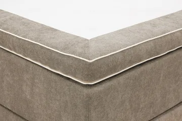 Hilton Premium Komplett Sängpaket 160x200 cm Kontinentalsäng med Sänggavel - Ljusbrun Tyg - Möbler - Säng - Kontinentalsäng