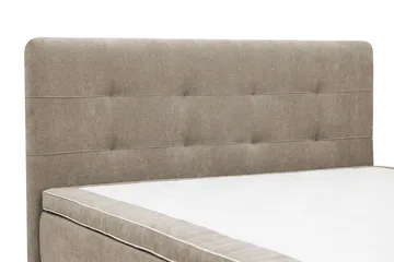 Hilton Premium Komplett Sängpaket 160x200 cm Kontinentalsäng med Sänggavel - Ljusbrun Tyg - Möbler - Säng - Kontinentalsäng