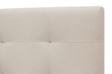 Hilton Premium Komplett Sängpaket 160x200 cm Kontinentalsäng med Sänggavel - Ljusbeige Bouclé - Möbler - Säng - Kontinentalsäng