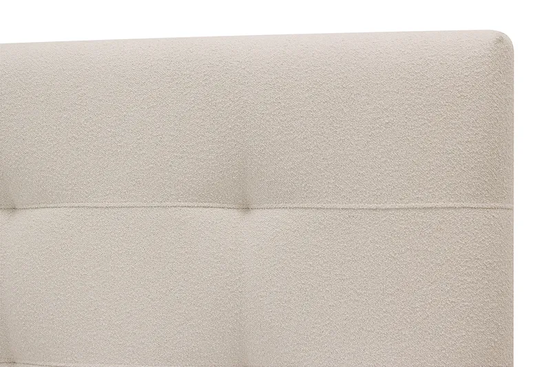 Hilton Premium Komplett Sängpaket 160x200 cm Kontinentalsäng med Sänggavel - Ljusbeige Bouclé - Möbler - Säng - Kontinentalsäng