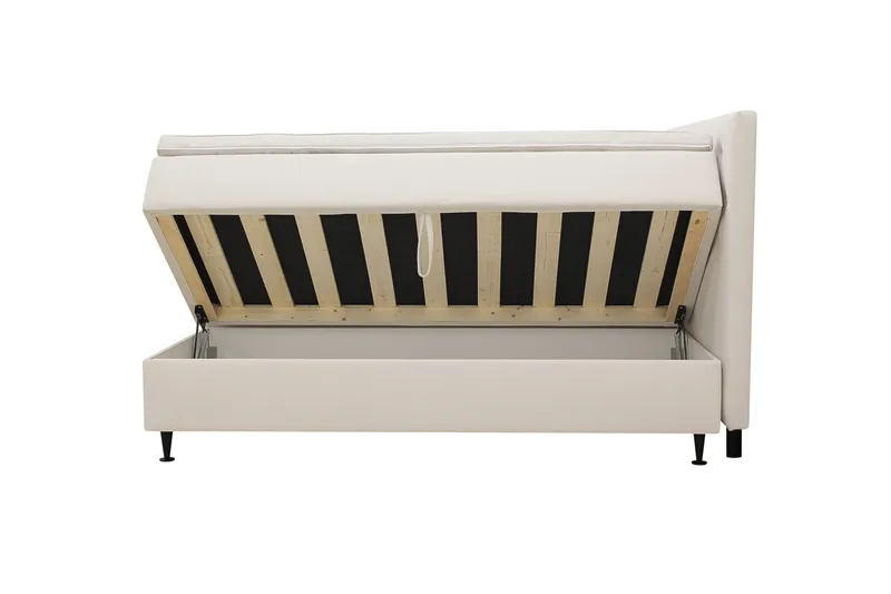 Hilton Plus Komplett Sängpaket med Förvaring 160x200 cm - Ljusbeige - Möbler - Säng - Säng med förvaring