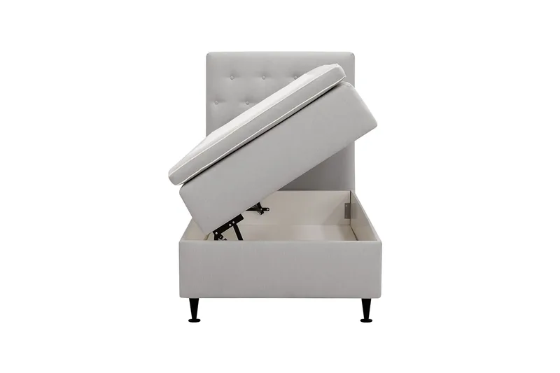 Hilton Plus Komplett Sängpaket med Förvaring 90x200 cm - Grå - Möbler - Säng - Säng med förvaring