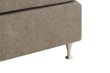 Hilton Premium Komplett Sängpaket 160x200 cm Kontinentalsäng med Sänggavel - Ljusbrun Tyg - Möbler - Säng - Kontinentalsäng