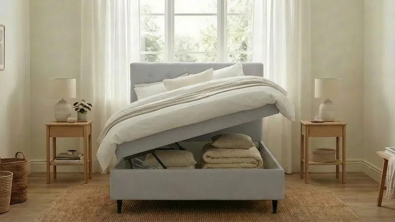 Hilton Plus Komplett Sängpaket med Förvaring 120x200 cm - Grå - Möbler - Säng - Säng med förvaring