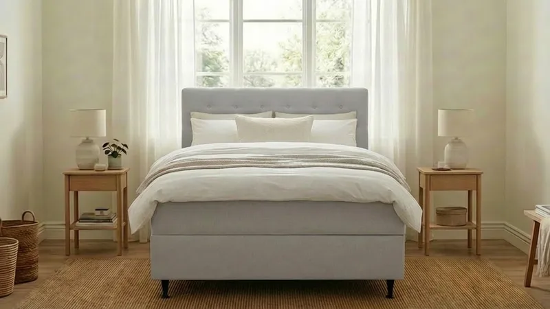 Hilton Plus Komplett Sängpaket med Förvaring 140x200 cm - Grå - Möbler - Säng - Säng med förvaring