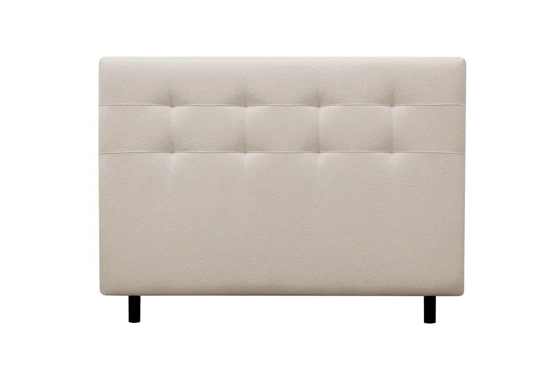 Hilton Premium Komplett Sängpaket 160x200 cm Kontinentalsäng med Sänggavel - Ljusbeige Bouclé - Möbler - Säng - Kontinentalsäng