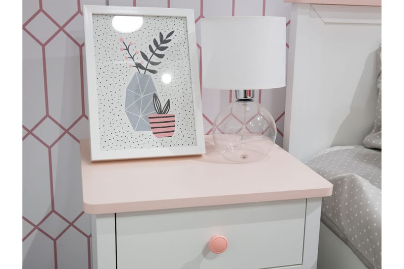 Hilts Möbelset För Sovrum - Vit/Rosa - Möbler - Säng - Möbelset för sovrum