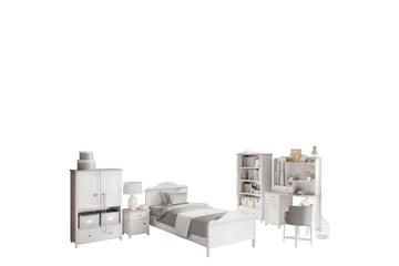 Hilts Möbelset För Sovrum - Vit/Rosa - Möbler - Säng - Möbelset för sovrum