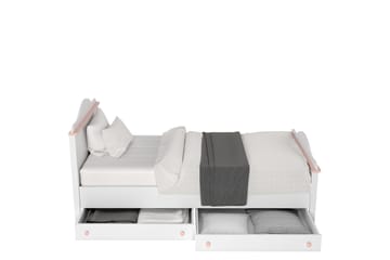 Hilts Sängram 90x200 cm - Vit/Rosa - Möbler - Säng - Sängram & sängstomme