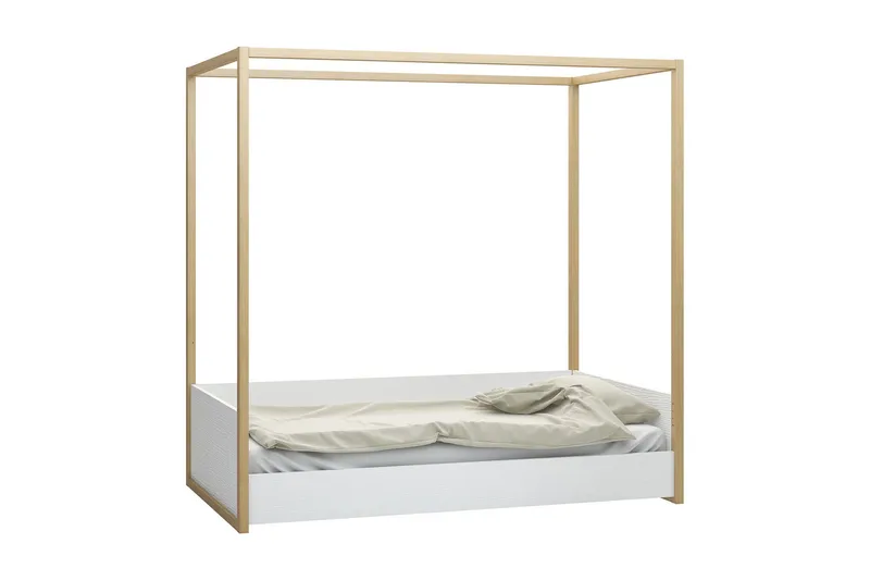 4You Säng 90x200 cm Vit/Trä/Natur - VOX - Möbler - Säng - Himmelsäng