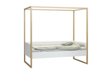 4You Säng 90x200 cm Vit/Trä/Natur - VOX - Möbler - Säng - Himmelsäng