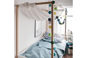 4You Säng 90x200 cm Vit/Trä/Natur - VOX - Möbler - Säng - Himmelsäng