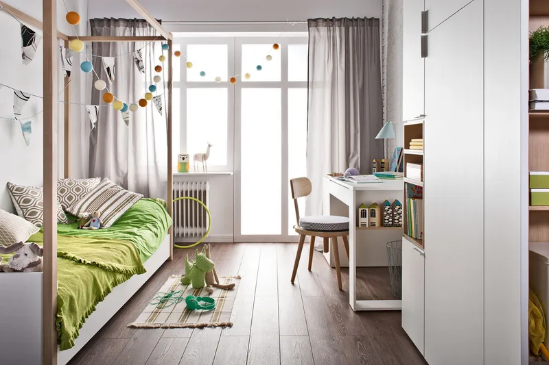 4You Säng 90x200 cm Vit/Trä/Natur - VOX - Möbler - Säng - Himmelsäng