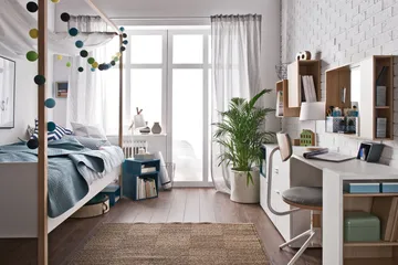 4You Säng 90x200 cm Vit/Trä/Natur - VOX - Möbler - Säng - Himmelsäng