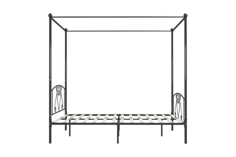 Himmelsäng grå metall 180x200 cm - Grå - Himmelsäng