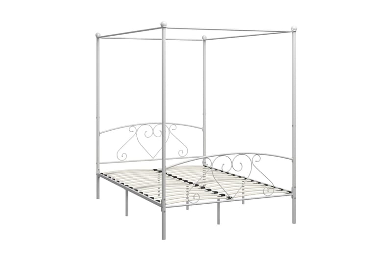 Himmelsäng vit metall 140x200 cm - Vit - Himmelsäng