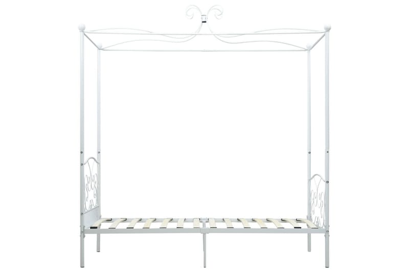 Himmelsäng vit metall 90x200 cm - Vit - Himmelsäng