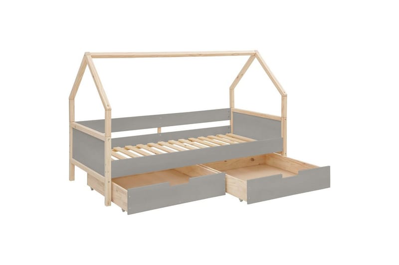 Himmelsäng Loft24 Himmelsäng Square Line Grå - Möbler - Säng - Himmelsäng