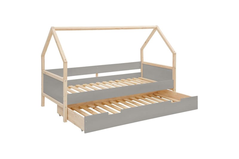 Himmelsäng Square Line Grå, 205x96x133 cm - Grå, 205x96x133 cm - Möbler - Säng - Himmelsäng