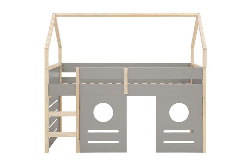 Himmelsäng Square Line med panel Grå - Grå - Möbler - Säng - Himmelsäng