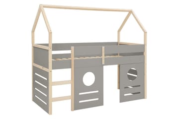 Himmelsäng Square Line med panel Grå - Grå - Möbler - Säng - Himmelsäng