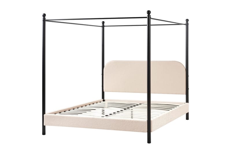 Himmelssäng Dannemois - Beige, svart, 140x200 cm - Möbler - Säng - Himmelsäng