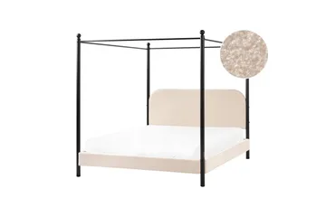 Himmelssäng Dannemois - Beige, svart, 160x200 cm - Möbler - Säng - Himmelsäng