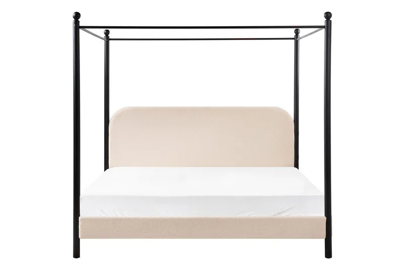 Himmelssäng Dannemois - Beige, svart, 180x200 cm - Möbler - Säng - Himmelsäng