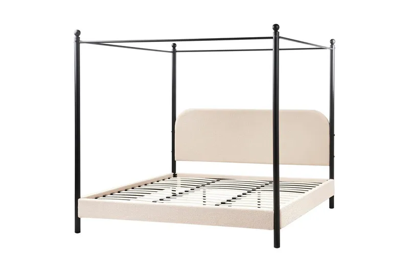 Himmelssäng Dannemois - Beige, svart, 180x200 cm - Möbler - Säng - Himmelsäng