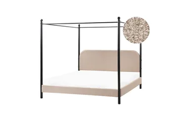 Himmelssäng Dannemois - Taupe, svart, 180x200 cm - Möbler - Säng - Himmelsäng