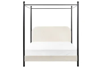 Himmelssäng Dannemois - Vit, Svart, 140x200 cm - Möbler - Säng - Himmelsäng