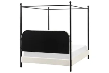 Himmelssäng Dannemois - Vit, Svart, 140x200 cm - Möbler - Säng - Himmelsäng