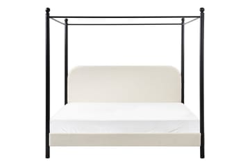 Himmelssäng Dannemois - Vit, Svart, 180x200 cm - Möbler - Säng - Himmelsäng