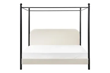 Himmelssäng Dannemois - Vit, Svart, 180x200 cm - Möbler - Säng - Himmelsäng