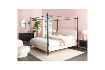 Himmelssäng Dannemois - Vit, Svart, 180x200 cm - Möbler - Säng - Himmelsäng