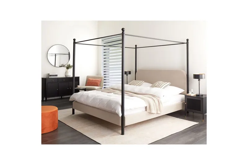 Himmelssäng Himmelssäng Dannemois Beige, Black 180x200 - Möbler - Säng - Himmelsäng