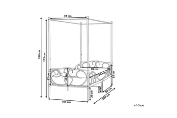 Himmelssäng Sormery - Svart - Möbler - Säng - Himmelsäng